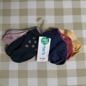 NWT Carter's Baby Girls Socks Colorful 6-Pack - Multicolor Ruffles 0-3 months
